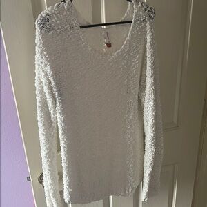 No Boundaries Cream Textured Knit Top